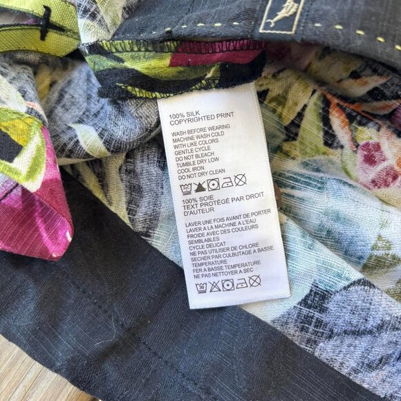 Tommy Bahama Shirt Floral Flowers 100% Silk XL - Picture 5 of 7